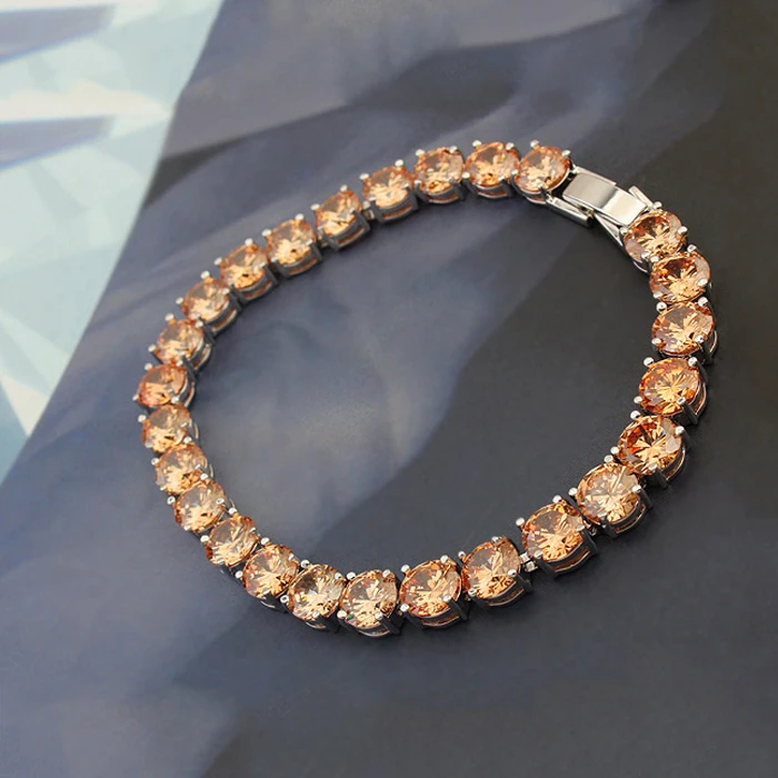 MALANDA модные красочные круглый Форма Циркон Кристалл от Swarovski браслеты для женщин