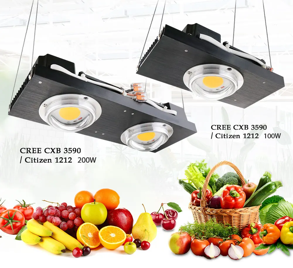 100 Вт 200 Вт CREE CXB3590 COB светодиодный светильник для выращивания 120 Вт LM301B Квантовая доска светодиодный светильник для выращивания комнатных тентов теплиц гидропоники