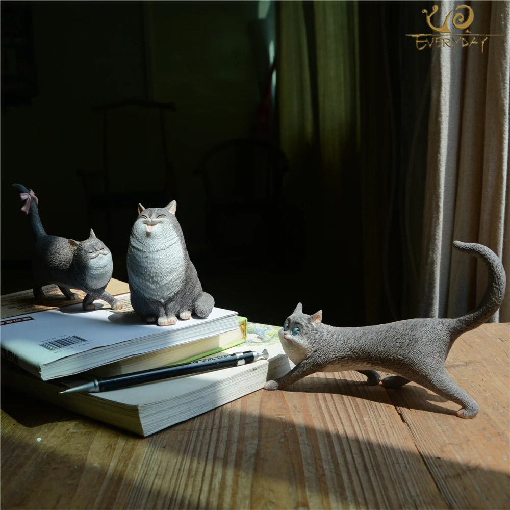 Повседневная коллекция фигурки животных Lucky Cat миниатюрные сказочные украшения