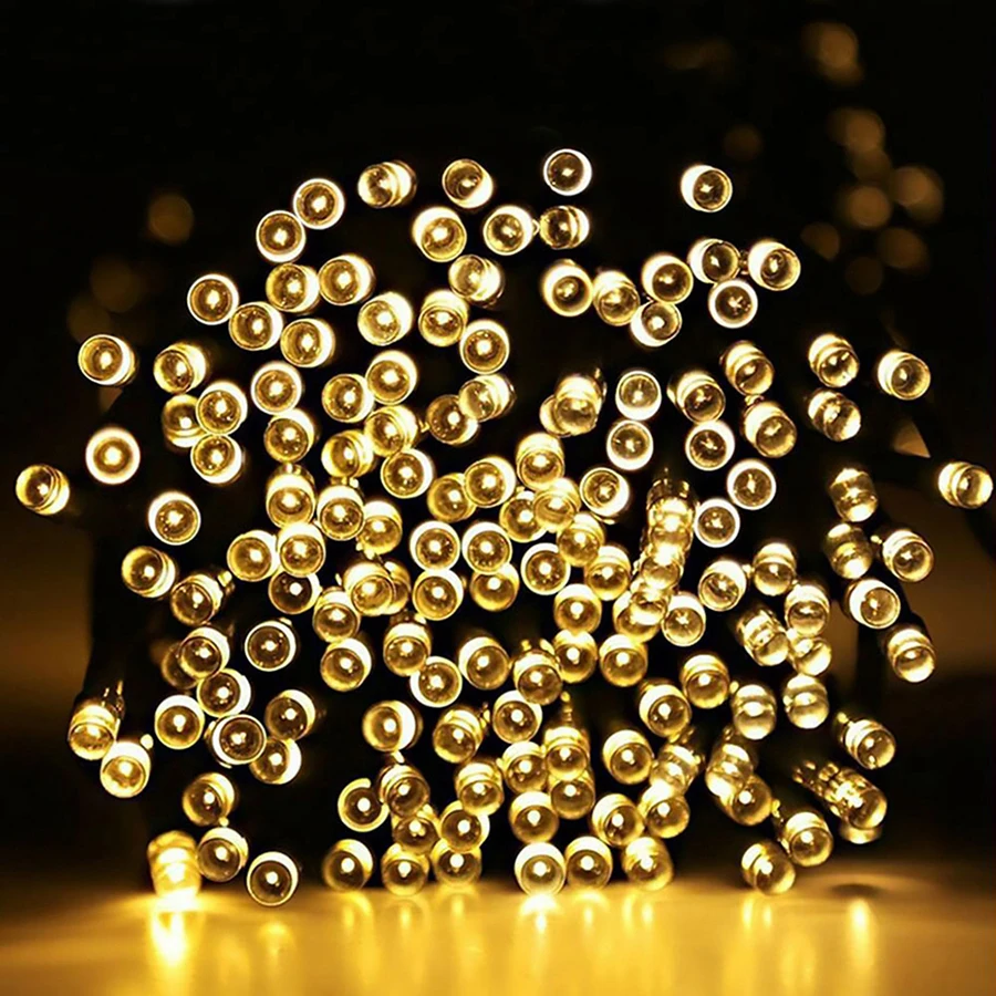 HANMIAO 30/50/100/200 Solar LED String Lights Outdoor Holiday Party Christmas Garland RGB Waterproof Fairy 03 | Лампы и освещение