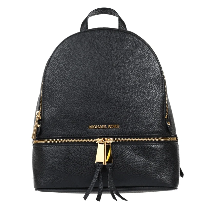 Кожаный рюкзак средней длины MICHAEL KORS RHEA 30S5SEZB1L - Цвет: BLACK 491170