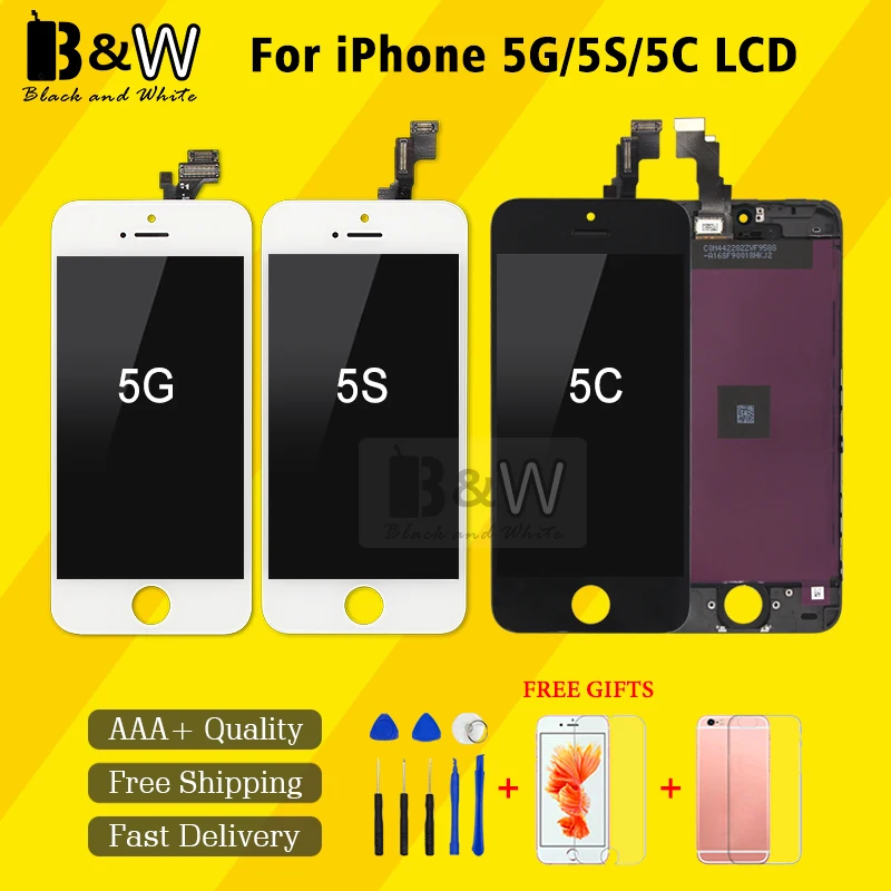 1 шт. ЖК экран для iPhone 5 5C без мертвых точек Бесплатная доставка + Бесплатный