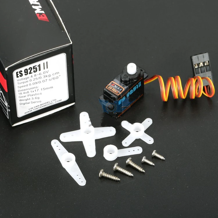 2 шт. EMAX ES9051 ES9251II сервопривод 4 3 г 5 Мини цифровой рулевой механизм EPP 3D F3P руль для