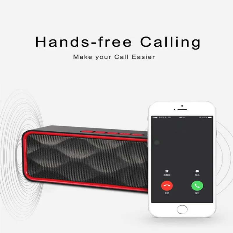 EAGOOD Настольный беспроводной bluetooth колонка для автомобиля Мини Bluetooth динамик
