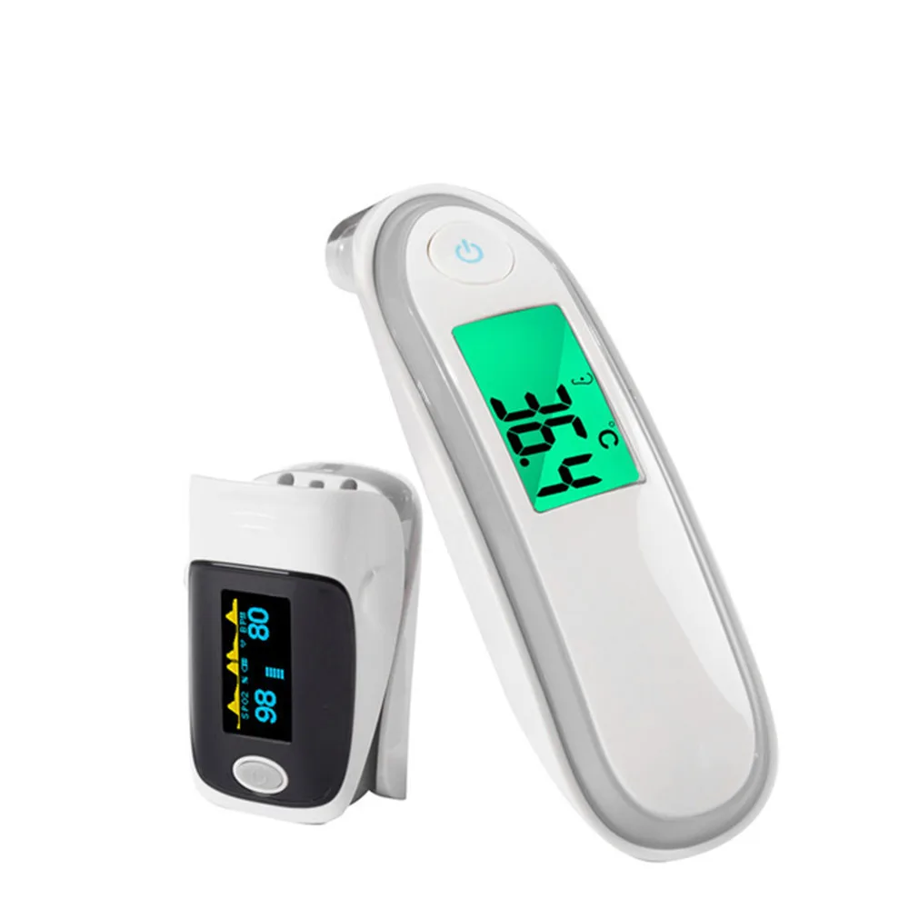Grey Пульсоксиметр для пальцев, пульсоксиметр, OLED, кончик пальца, oximetro de dedo pulso Saturator, ioximetro, для взрослых, ушной инфракрасный термометр для детей, digi - Цвет: Grey