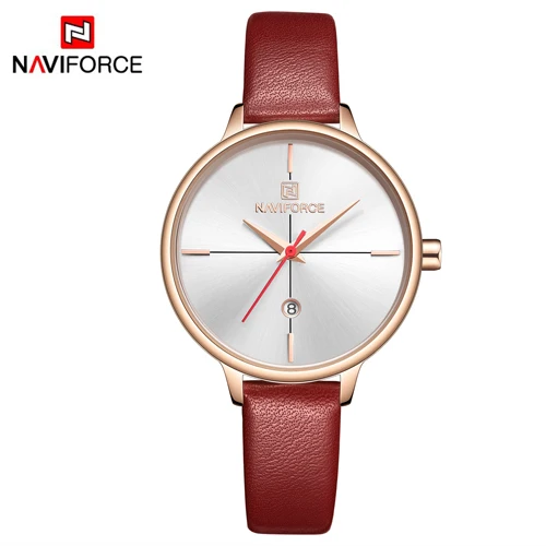 NAVIFORCE простое платье кварцевые часы Для женщин часы для женщин; известный бренд наручные часы женские часы Montre Femme Relogio Feminino - Цвет: RG W R