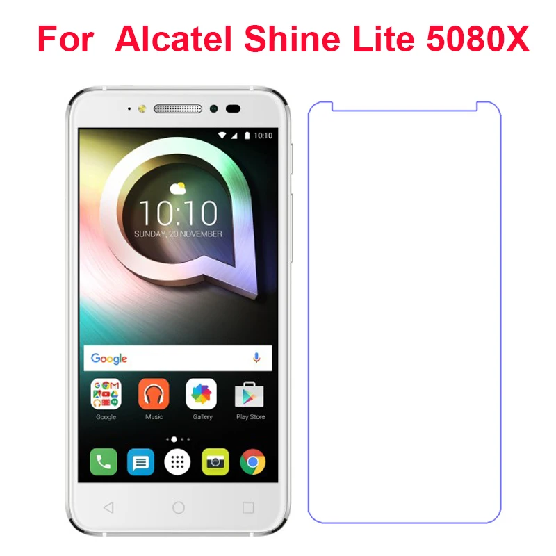 2PCS For Alcatel Shine lite Tempered Glass Screen Protector LCD Front Film Case Lite 5080X 5.0'' Mobile Phone | Мобильные
