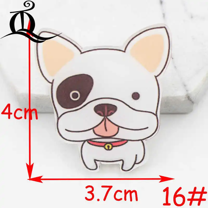 1 PCS Cartoon Badge Icons on The Pin Acrylic Badges Badges for Clothing Kawaii Brooches Pvc Brooch,dog CAT for cloth and bag Z42 images - 6