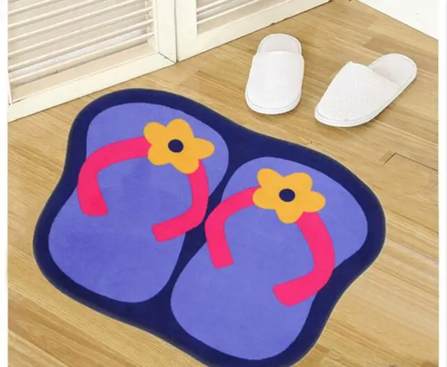 1PC New Flip Flop Floor Mats Bedroom Carpet Door Ground Bath Household Rug Living Room Home Textile Blanket LY 002 | Дом и сад