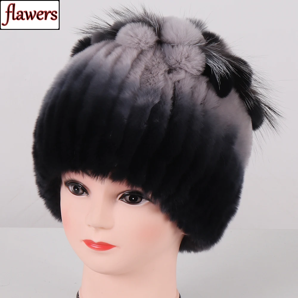 2020 хорошая эластичная трикотажная женская шапка из меха кролика Рекс теплые