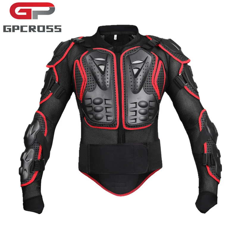 

GPCROSS Motorcycles Armor Protection Motocross Clothing Jacket Moto Cross Back Armor Protector Protection Jackets Black RED