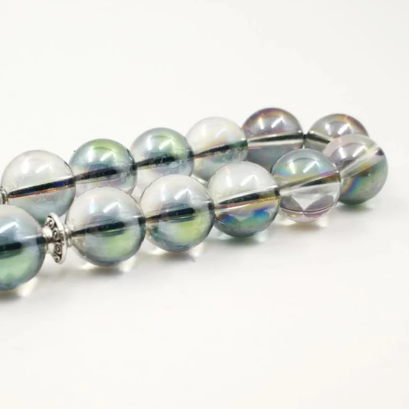 Натуральный Зеленый Кристалл Tasbih Популярные стильные браслеты мусульманские