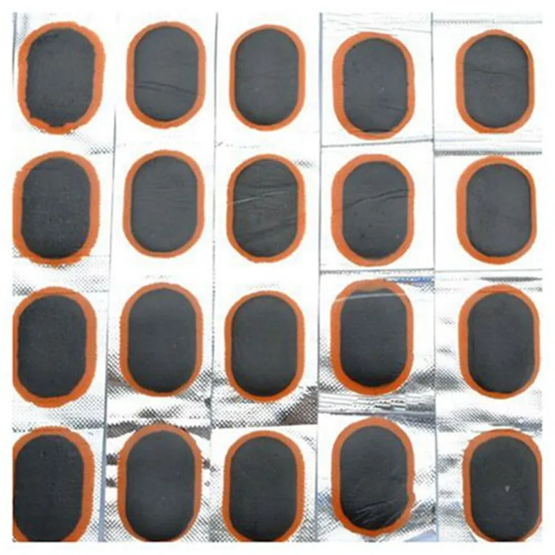 UpperX 48 pieces Black oval tire patch in rubber Bicycle tire glue Patches Wheel PATCH in rubber Bike Bicycle MTB Tubeless tire