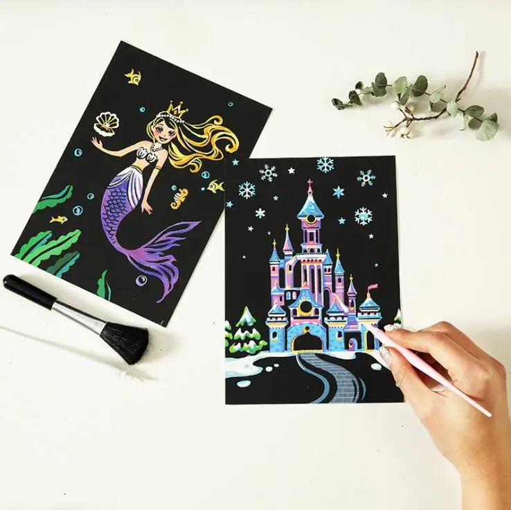 Открытка для рисования с рисунком Эйфелевой башней | Игрушки и хобби