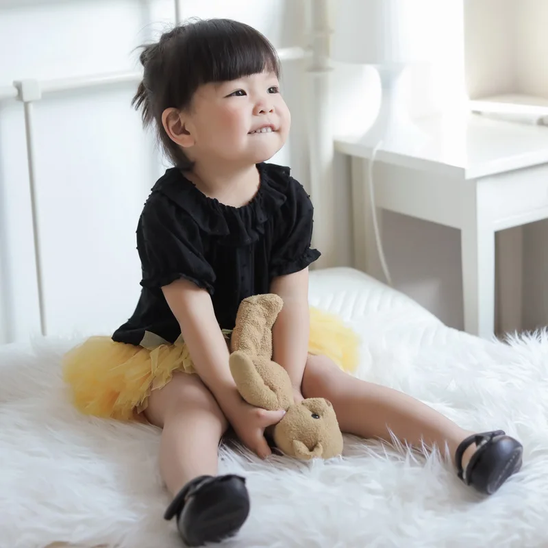 Летняя блузка в горошек для девочек хлопковая одежда маленькой принцессы разных