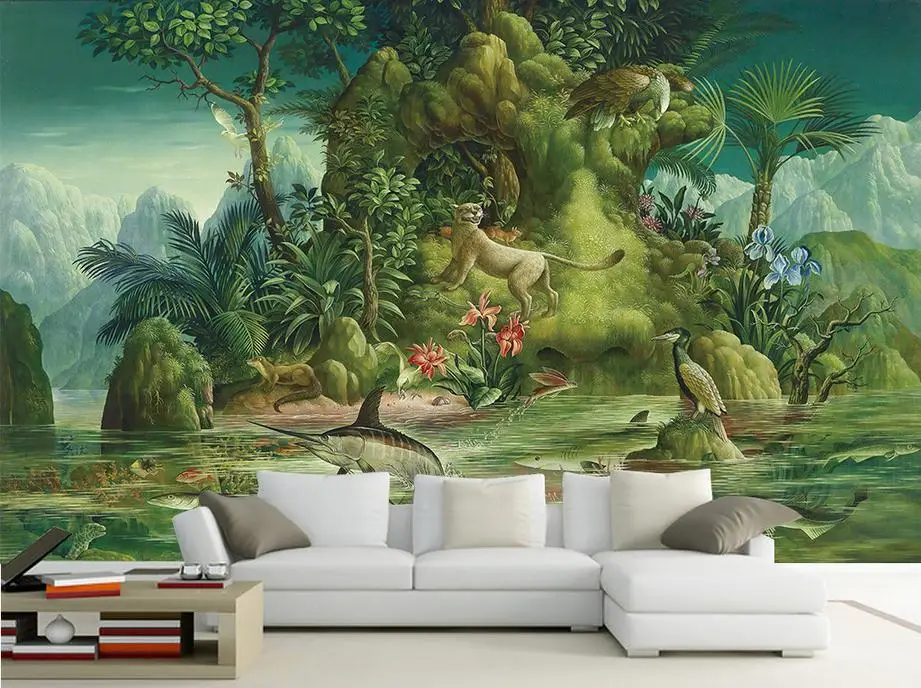 

Custom 3d photo wallpaper 3d wall murals wallpaper mural Stereoscopic 3 d landscape painting the living room TV setting wall