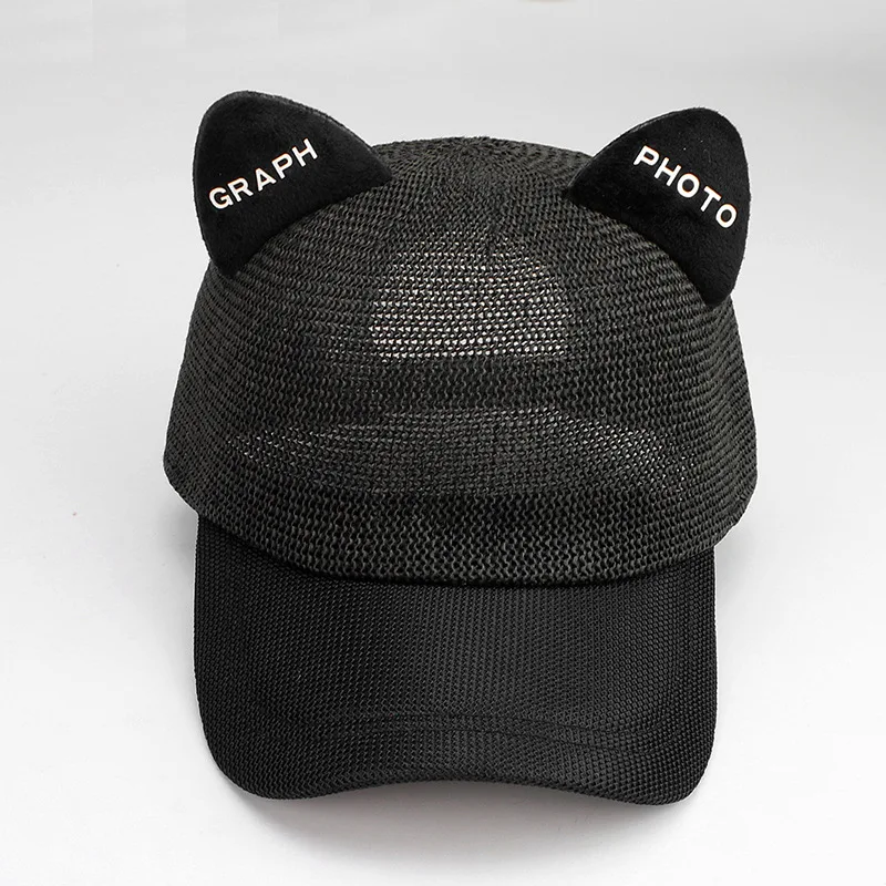 Кружева кошачьи уши Snapback Hat Для мужчин женщин фотография слова Бейсболки