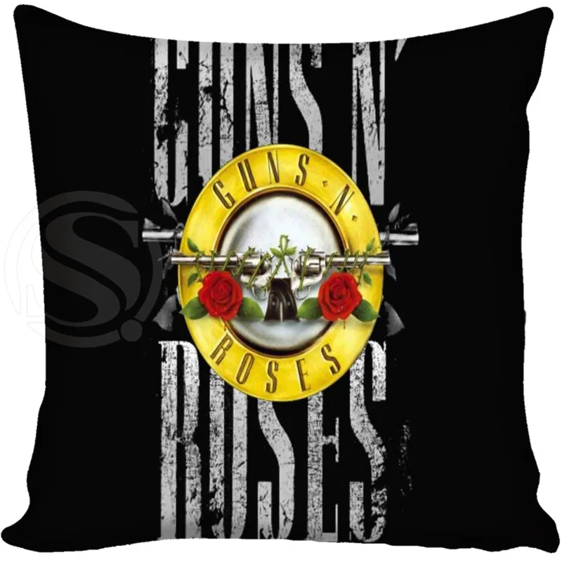 Custom Guns N' Roses Square Pillowcase Custom Zippered Bedroom Home Pillow Cover Case 1pcs custom 40x40cm - Цвет: 12