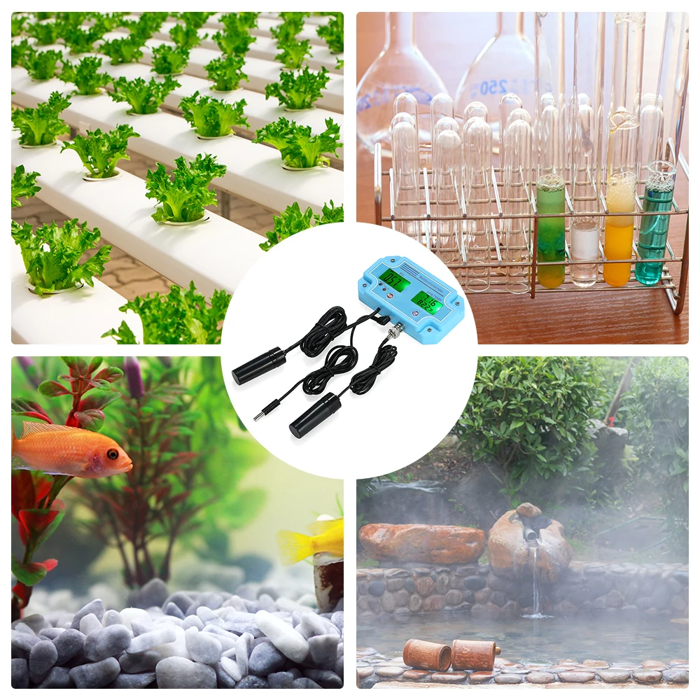 

3 in 1 pH/EC/TEMP Tester Water Quality Monitor Multi-parameter LCD Digital Meter Water Detector Water Quality Tester