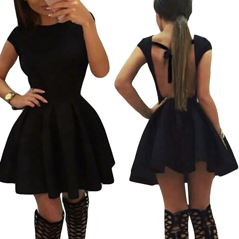 Прямая поставка новое модное женское летнее платье с коротким рукавом