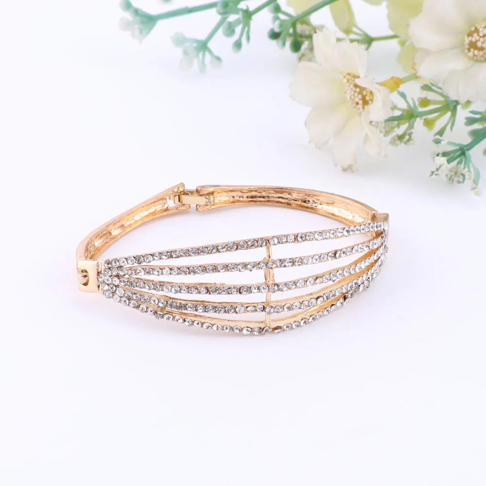 Latest Fashion Trendy Jewelry Set For Women Gold/Silver Plated Beads Collar Necklace Earrings Bracelet Ring Sets | Украшения и