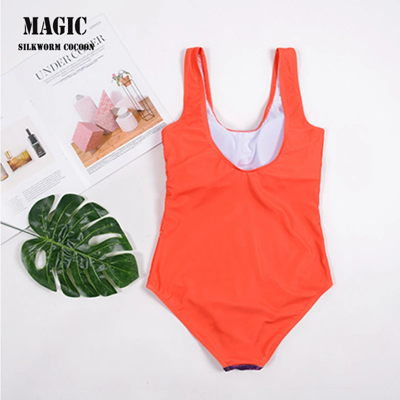 Цельный купальник сексуальный женский с рисунком винтажный купальный костюм