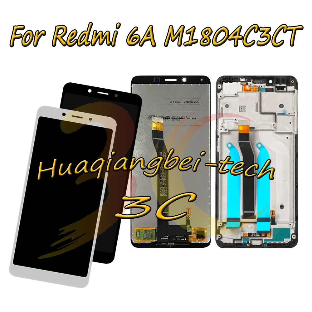

5.45'' New For Xiaomi Redmi 6A M1804C3CT M1804C3CH Full LCD DIsplay + Touch Screen Digitizer Assembly With Frame