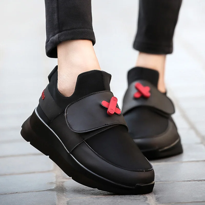 New Patchwork Unisex Shoes Casual 2016 Fashion Trainers Breathable Outdoor Walking Shoe Wedge Platform Sport Suede Leather | Обувь