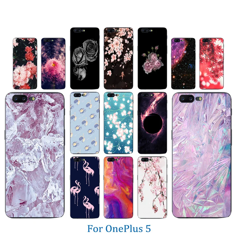 Чехол для телефона Oneplus 5 мягкий силиконовый чехол из ТПУ дюйма One Plus с рисунком