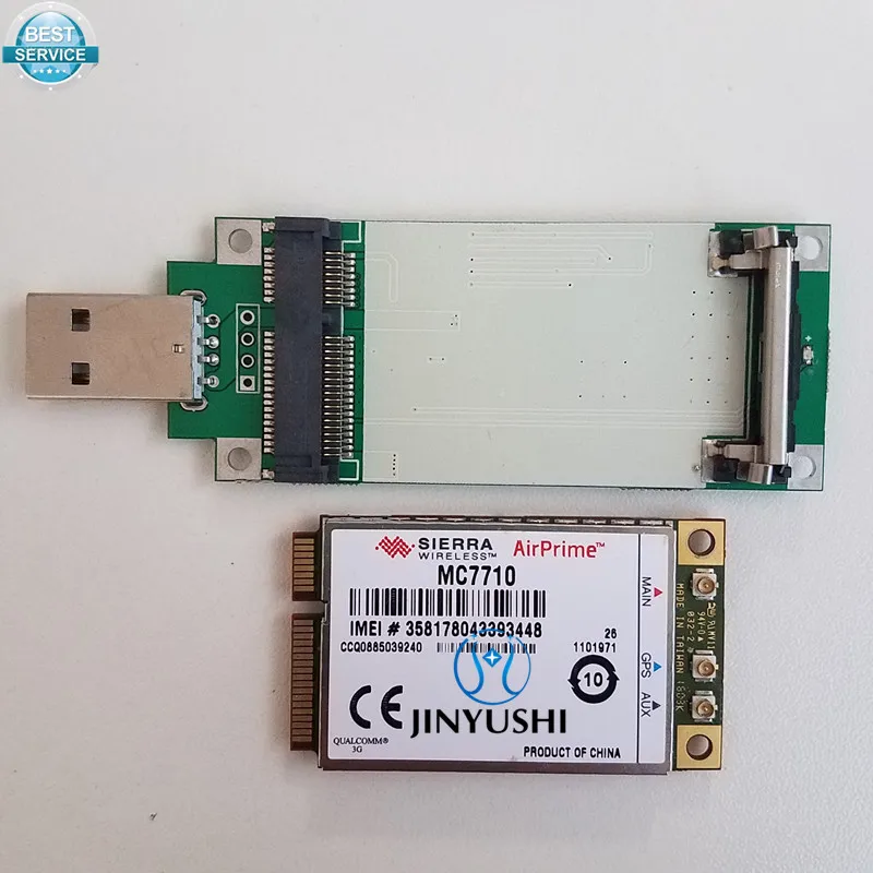 Sierra wireless MC7710 + Mini PCI E к USB адаптеру LTE Поддержка GPS LTE: b20 800 / b8 900 b3 1800 b1 2100 b7 2600|usb lte|lte