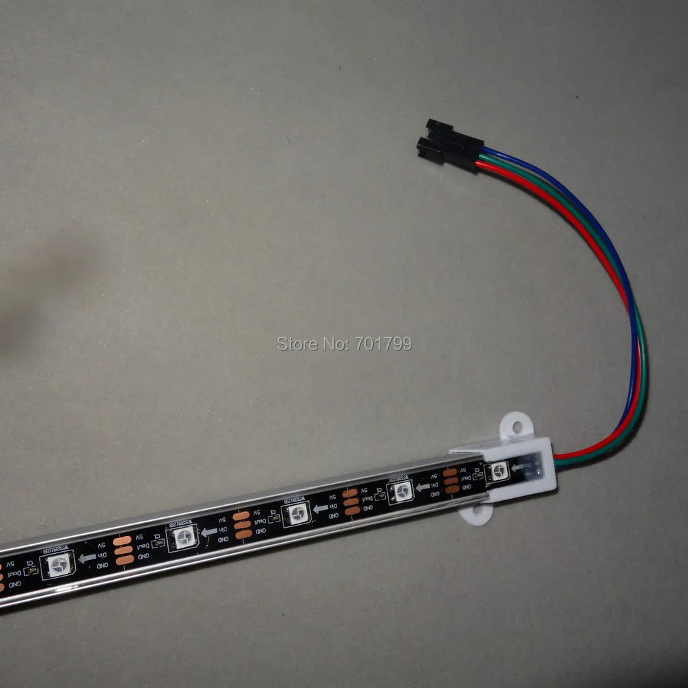 1 м длинный адресуемый WS2812B DC5V 32 светодиодный s цифровая СВЕТОДИОДНАЯ панель светильник; IP68 номинальный, u-образный алюминиевый корпус; Черный pcb