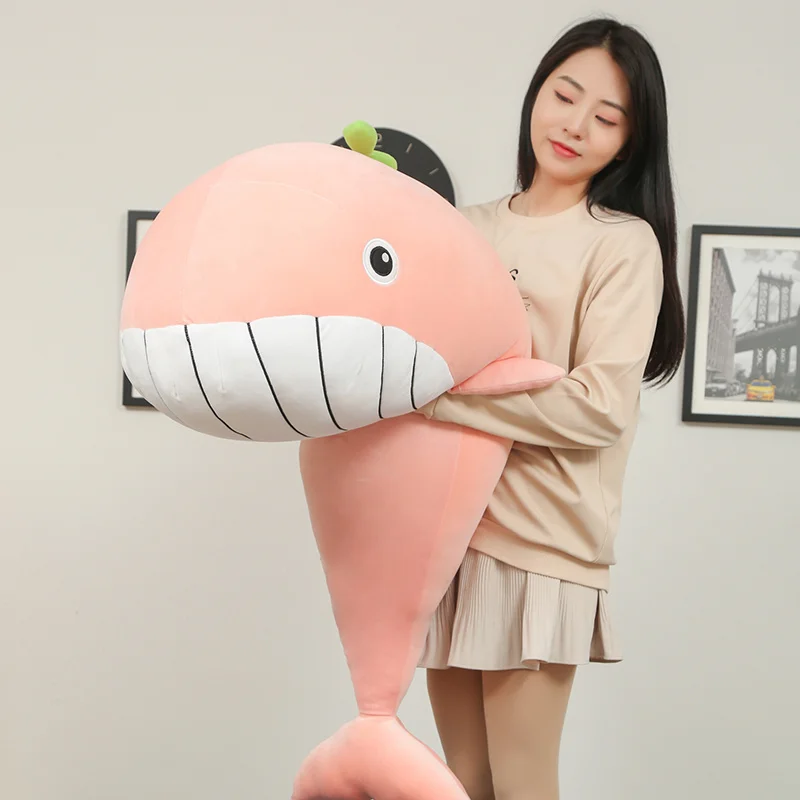 

65cm-120cm New Style Very Soft Whale Plush Toys High-Quality Fish pillow Cushion Kids Toys For Children Birthday Gifts