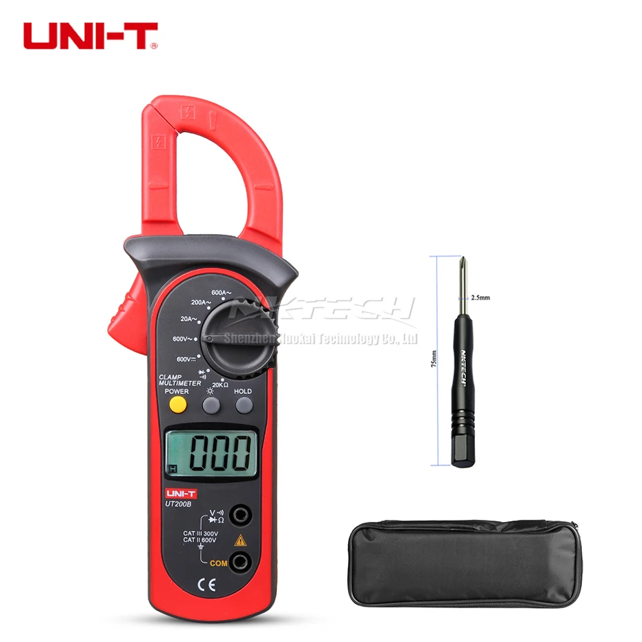 UT200B 20A-600A ACV UNI-T цифровой клещи мультиметр UT200B UT200A ACA AC/DC Напряжение Вольтметр Сопротивление 600A Омметр Удержание данных диод тестер - Цвет: UT200B 20A-600A ACV