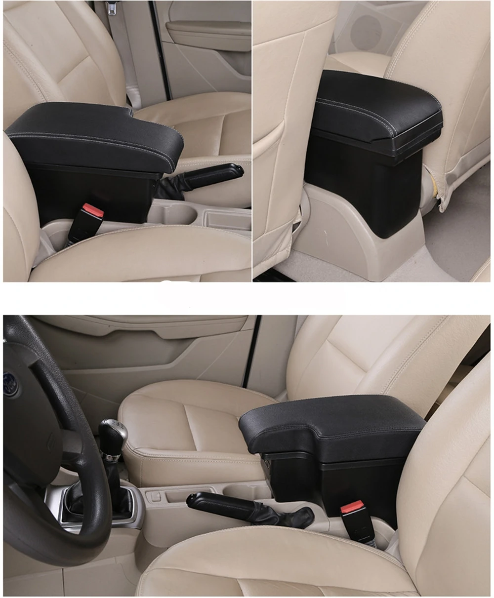 Автомобильный подлокотник для hyundai Accent RB Solaris 2011- центральный консольный ящик для хранения подлокотник вращающийся 2012 2013