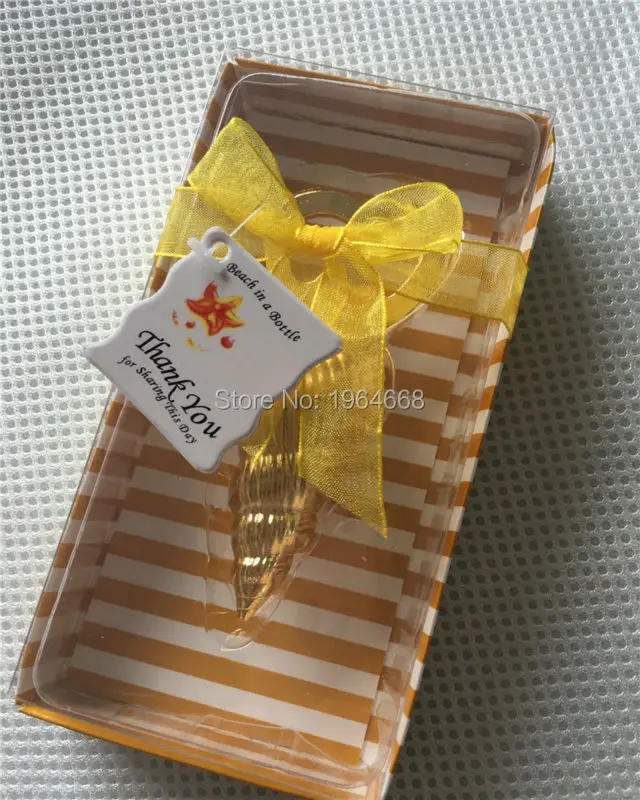 

Free shipping wedding favor golden conch/whelk bottle opener party gifts birthday souvenir 20pcs/lot Tableware Dinnerware Sets