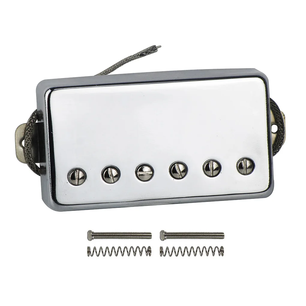 FLEOR 2pcs Alnico 5 LP гитарный звукосниматель хамбакер Set Chrome Neck & Bridge Pickup с кремовой