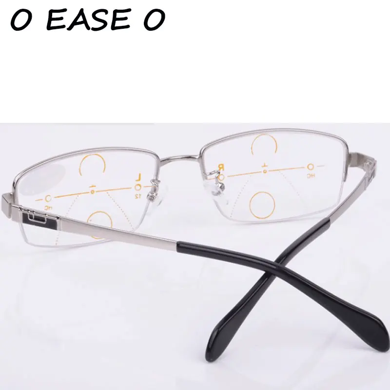 Top Quality Multi Focal Progressive Reading Glasses Titanium Silver Comfortable Unisex With Case +100~+400 2305 | Аксессуары для