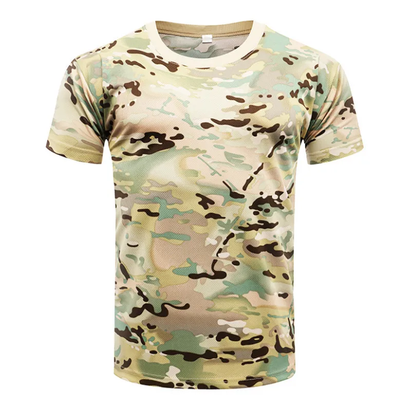2019 камуфляжная быстросохнущая дышащая футболка колготки армейская тактическая