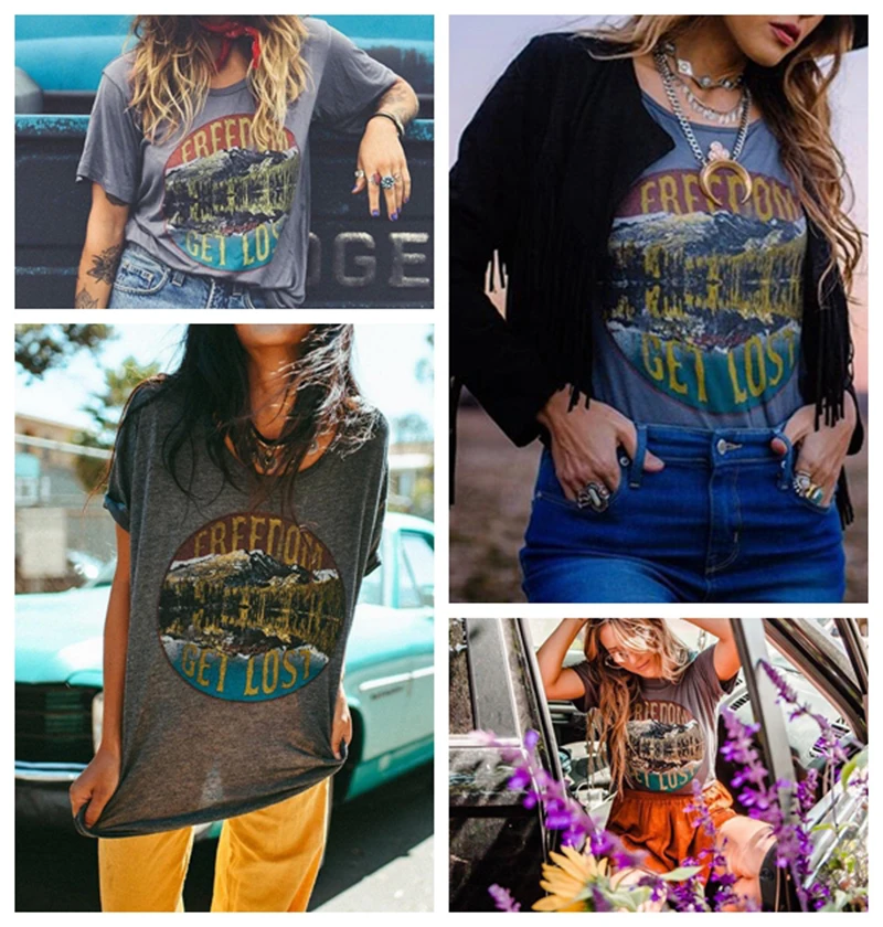 Everkaki Boho Freedom футболки Топ для женщин хлопок короткий рукав винтажная женская футболка в богемном стиле Топы женские Лето Новинка