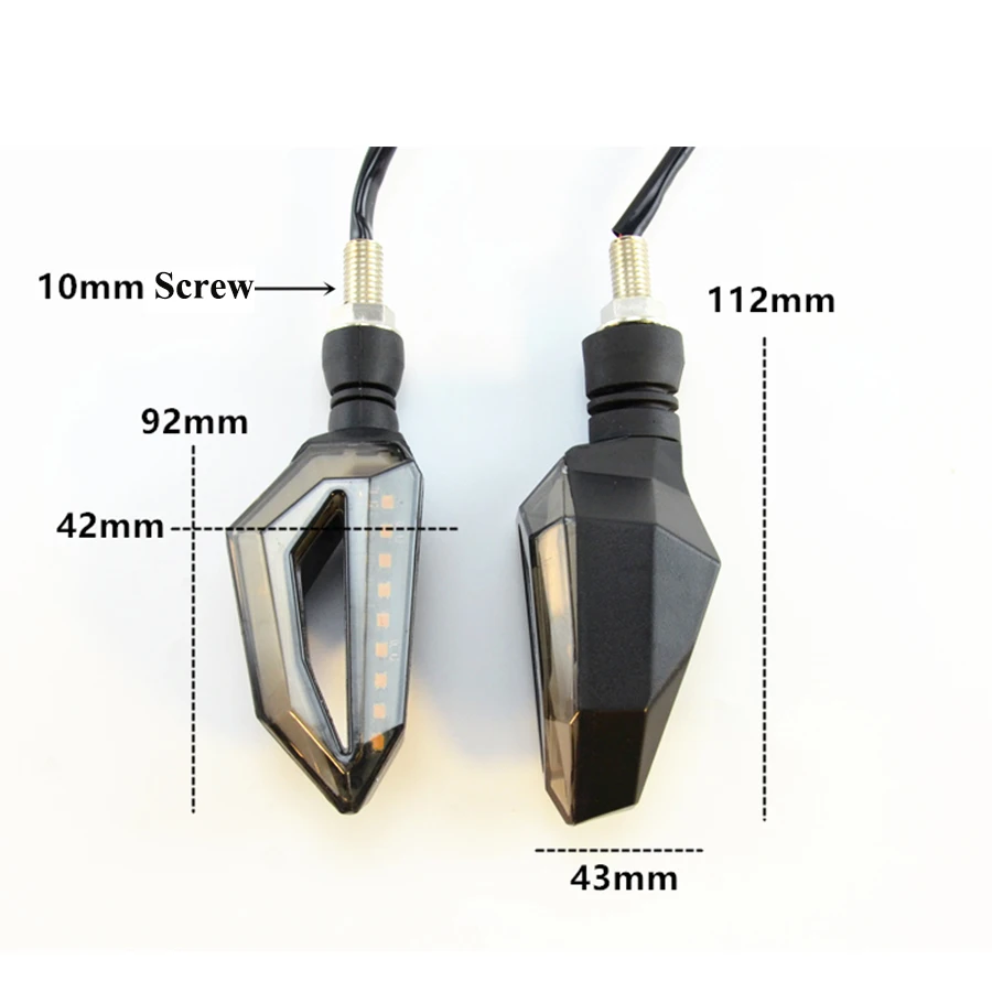 2 шт. 12В светодиодный мотоциклетный указатель поворота светильник индикаторы для
