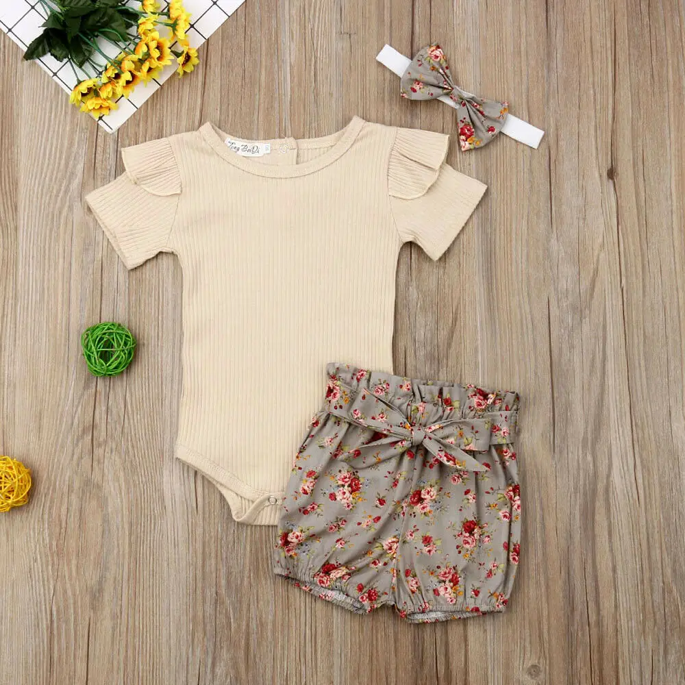 Комплекты одежды для новорожденных мальчиков и девочек однотонный комбинезон +