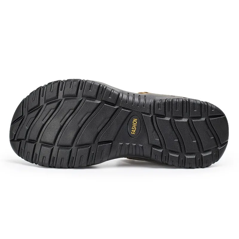 Hot Sale New Fashion Summer Leisure Beach Men Shoes High Quality Leather Sandals The Big Yards Men's Size 38-48 | Обувь
