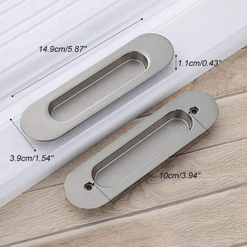 2 шт. нержавеющая сталь Невидимая ручка встроенный шкаф потяните вставка под