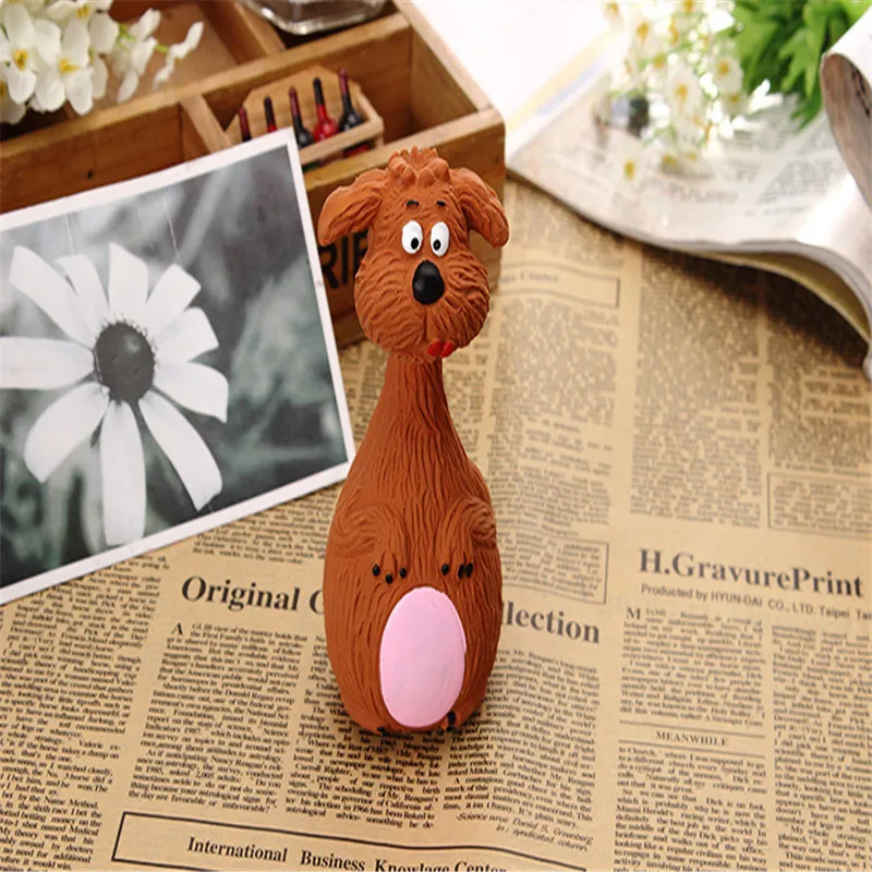 

DSOFT 2019 Dog Plush Sound Toys Latex Cute Cartoon Interactive Toys Dogs Biting Molar Pet Supplies One Bag 5 Toys