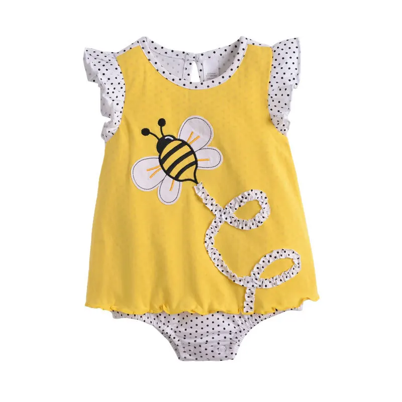 2018 платье для маленьких девочек летний стильный комбинезон с цветочным принтом