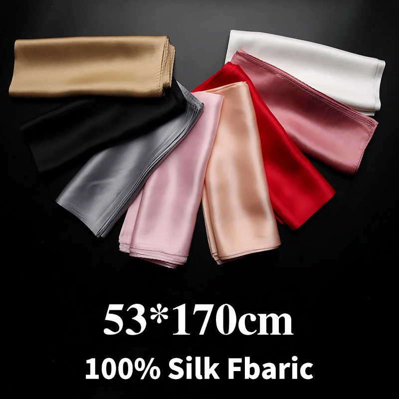 100% натуральный шелковый шарф женский роскошный бренд бандана 2020 чистый Шелковый