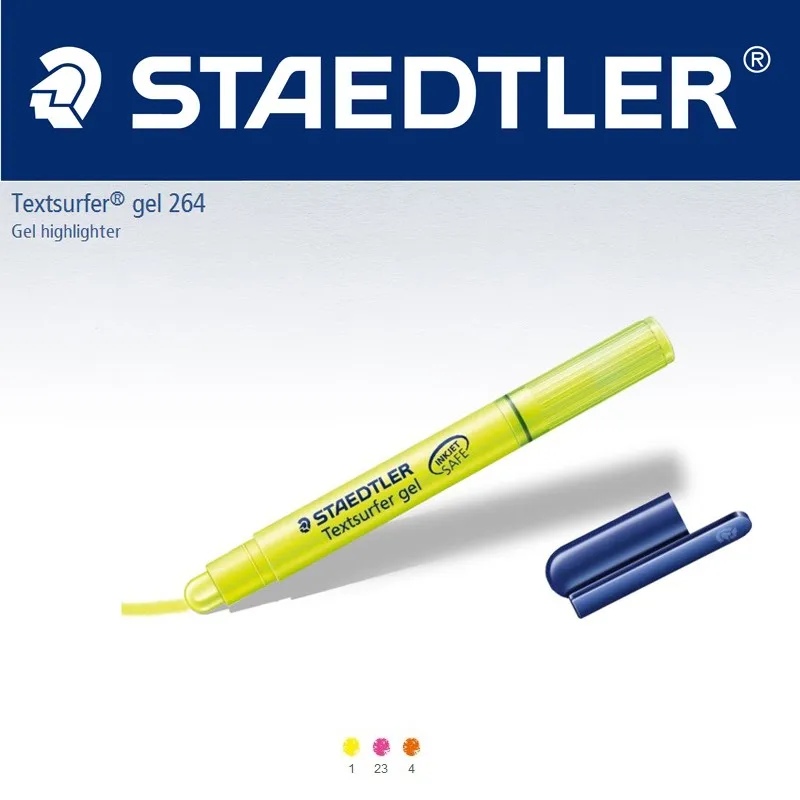 5 шт. STAEDTLER текстовыделители textsufer гелевая ручка 264 нетоксичные Твердые заправки маркер ручка синий/желтый/розовый/оранжевый/зеленый цвет