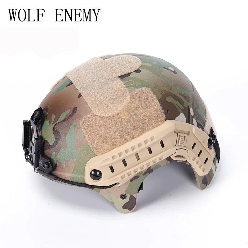 Шлем CS с декоративным узором для улицы креплением NVG и боковым направляющим