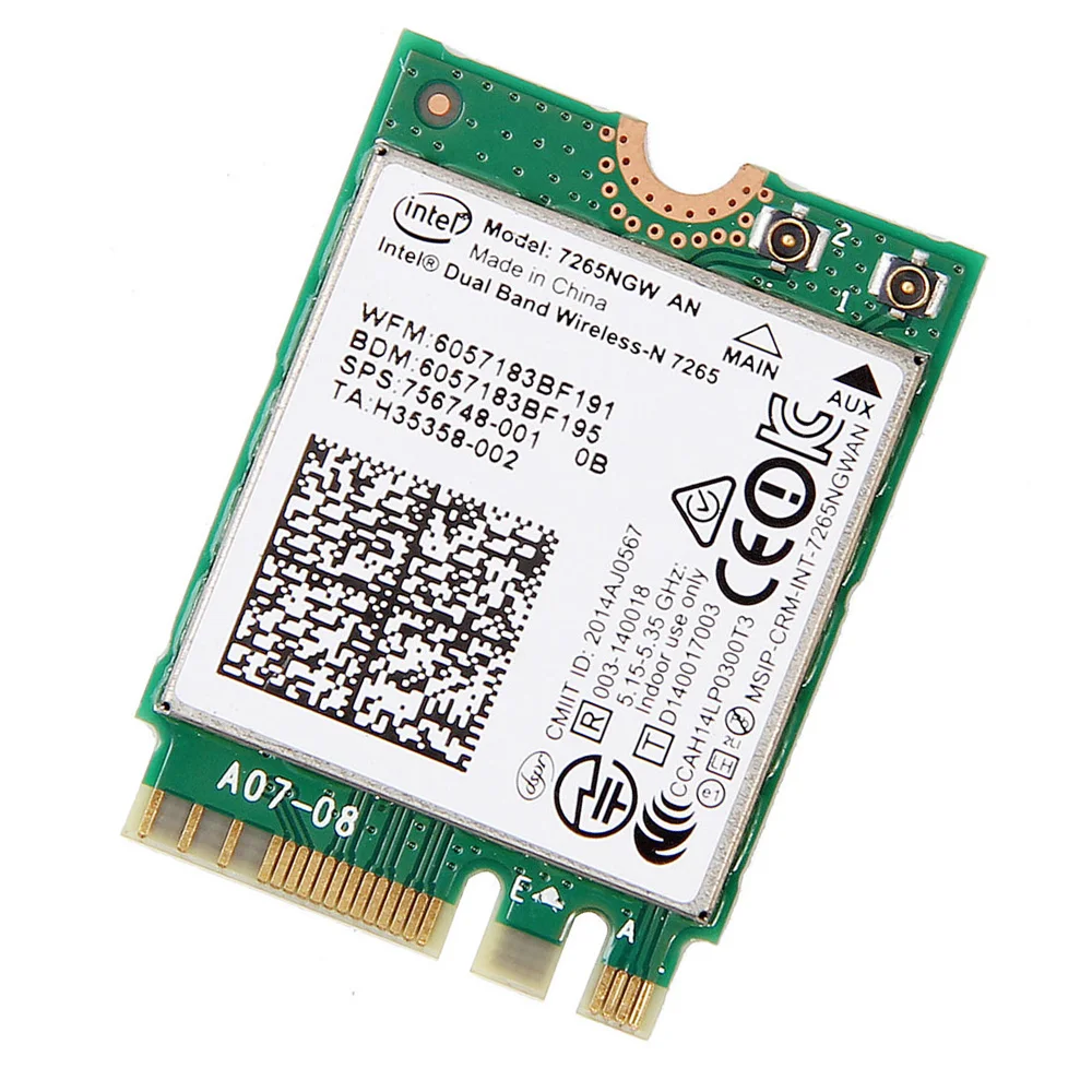 Intel 7265 intel Wireless AC 7265NGW NGFF 7265ac ac7265 двухдиапазонный для HP 756748 001 867M Wifi сетевая карта|intel