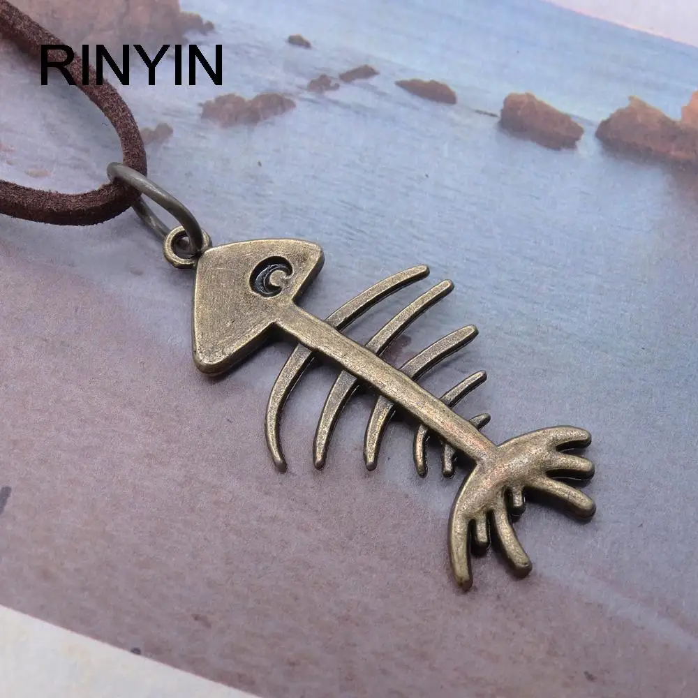 Длинное кожаное ожерелье Ретро ювелирные изделия винтажное хип хоп рок стиль